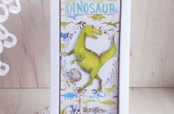 Kartka urodzinowa DL z Dinozaurem 2 GOTOWA