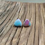 Aurora – kolczyki z glinki polimerowej z efektem złotego pyłu - 3