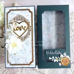 Ślubna kartka w pudełku 1060