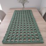Bieżnik szydełkowy prostokątny ze sznurka 45cmx95cm  - Bieżnik ze sznurka