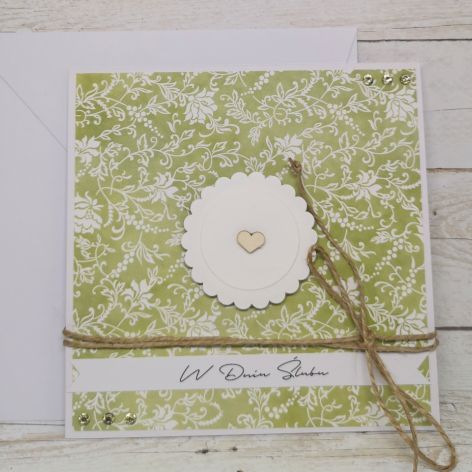 Kartka ślubna z serduszkiem