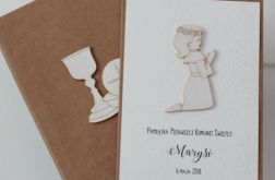 Rustykalna kartka w dniu komunii