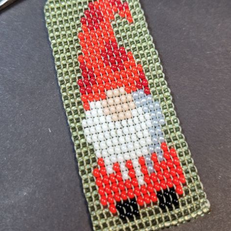 Skrzat Krasnal czerwony - Brelok zawieszka do kluczy torebki