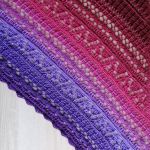 Chusta Arcadia na szydełku merino handmade  - Chusta rozłożona