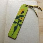 Zakładki malowane - Kwiaty w zieleni 3 - słoneczniki