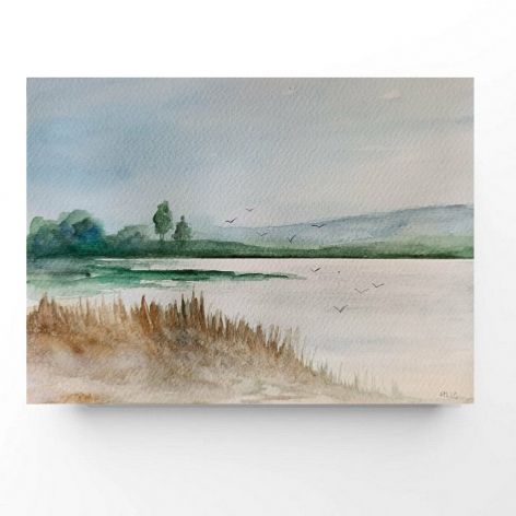 Pejzaż-akwarela formatu -18/24 cm. 