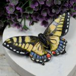 Broszka motyl - pastelowy żółty - broszka żółty motyl