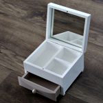 Szkatułka na biżuterię - Motylki Prezent - Szkatułka na biżuterię z lusterkiem i szufladką szkatułka dla dziewczynki nastolatki prezent na komunię urodziny święta motyle mikohandmade