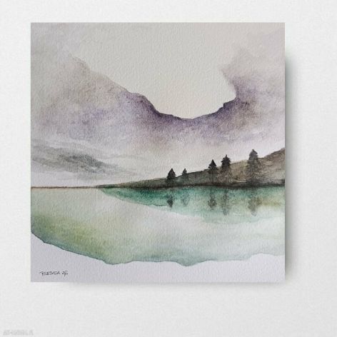 Pejzaż-praca formatu -20/20 cm .