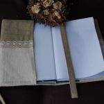 Lniane zapiski - haftowany notes - 