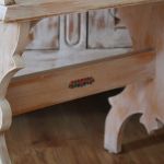 STOLIK, ZYDELEK, SHABBY CHIC, FOLK - 