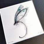 Akwarela i tusz - ćma 1 - fragment