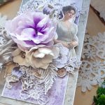 Kartka z fioletowym kwiatem - Z boku