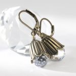 Kolczyki leśne dzwonki, crystal AB, kryształki krople - Kolczyki leśne dzwonki, crystal AB, kryształki krople