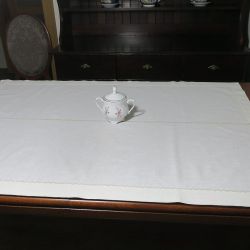 Bieżnik na stół/ ławę Ecru Złota Nitka 117 cm/ 83 cm LEN
