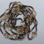 Naszyjnik Długie Sznury Korali Serca Szklane Korale Metalizowane - 