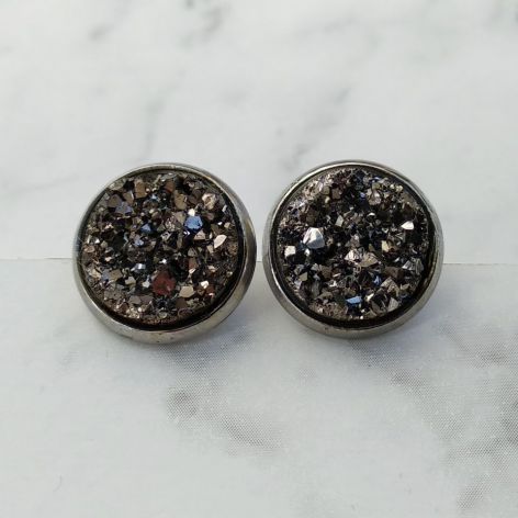 Sztyfty stal szlachetna z druzami czarnymi