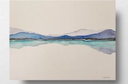 Pejzaż-praca formatu 24/32 cm akwarela