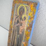 Matka Boża z dzieciątkiem- ikona - widok boczny