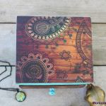 Toaletka boho z lusterkiem, turkus, prezent - 