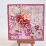 Kartka ROCZNICA ŚLUBU z różowymi kwiatami - Kartka Rocznica Ślubu z różowymi kwiatami