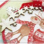 Kartka świąteczna z zakochanymi reniferami - z reniferem