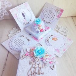 Exploding box ślubny Flowery Sweetness GOTOWY