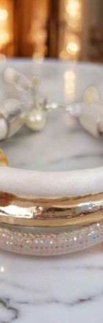 Bransoletka rzemykowa beż. 