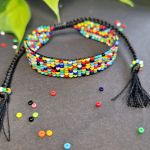 Kolorowa letnia bransoletka z koralików styl boho - Kolorowa letnia bransoletka z koralików styl boho