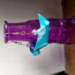Kolczyki origami niebieskie łódki 2 - Z boku