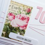 Kartka urodzinowa z różami ręcznie robiona - Kartka urodzinowa z różami