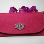 Biżuteria wizytowa sutasz kopertówka fuksja - torebka kopertówka różowa