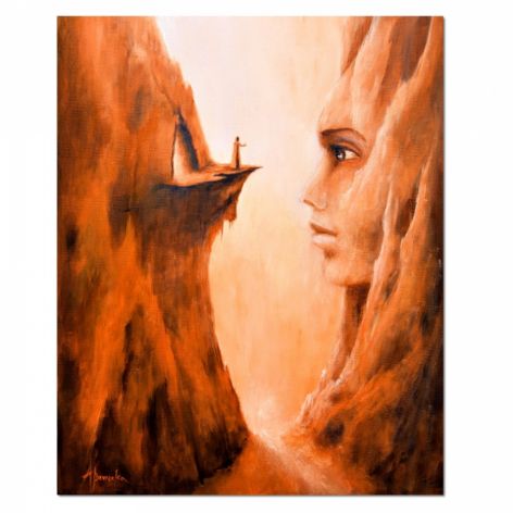 Ad Te, obraz ręcznie malowany, surrealizm, realizm magiczny