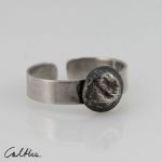 .Kamień - srebrny pierścionek 190710-08 - Nieregularny pierścionek