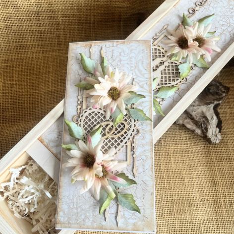 138,Ślubna skrzyneczka na wino z kartką w pudełku 