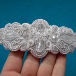 Komplet Biało-Srebrzysty & Kryształy - 