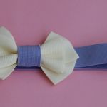 Opaska niemowlęca "Złamana biel & fiolet" - 