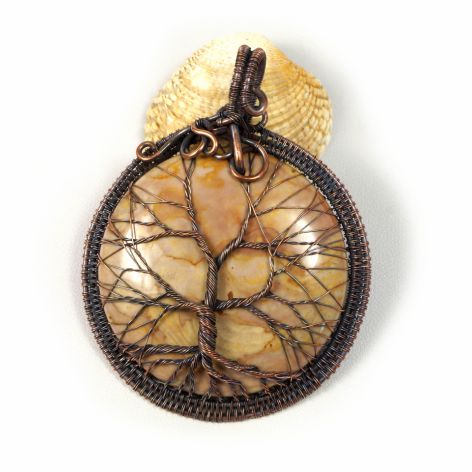 Amulet dzrewko szczęścia z jaspisem brązowym
