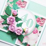 Kartka ROCZNICA ŚLUBU z różami #2 - Kartka na rocznicę ślubu z różowymi różami