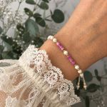 "Rosa" - bransoletka z naturalnymi kamieniami. - lekka i wygodna