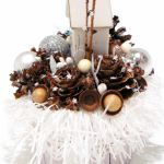 Stroik dekoracja Boże Narodzenie Domek w lesie - Stroik świąteczny