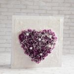 Fioletowe serce i perły - Kartka bok