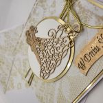 Kartka Ślubna złota z pasującą kopertą - c