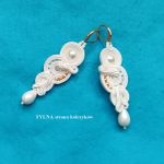 Kolczyki sutasz w kolorze Ivory i złota - 