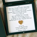 Prośba o Błogosławieństwo Butelkowa Zieleń 1 - prośba o błogosławieństwo dla Rodziców, zaproszenia ślubne dla mamy i taty, butelkowa zieleń ze złotem