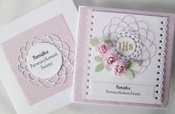 Kartka PAMIĄTKA I KOMUNII ażurowa #4 /Z