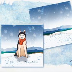 Autorska kartka bożonarodzeniowa z psem