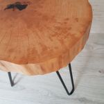 Stolik kawowy drewniany olcha żywica - 