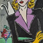 Obraz  fowizm dama z kotami - 