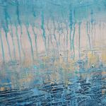 Blue lagoon /4/, abstrakcja obraz ręcznie malowany - 